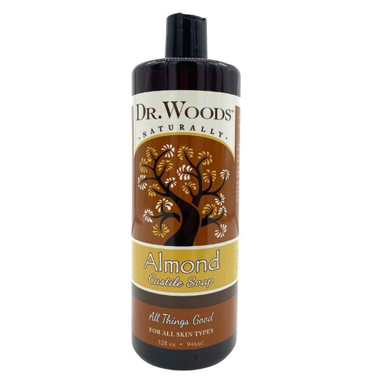 Almond Castile Soap, 32 Oz by Dr.Woods Products (Pack of 5)