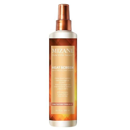 Mizani Style Shifter Society Heat Screen Heat Protectant Spray - Anti-Frizz & Glossy Shiny Finish For Textured, Curly and Coily Hair