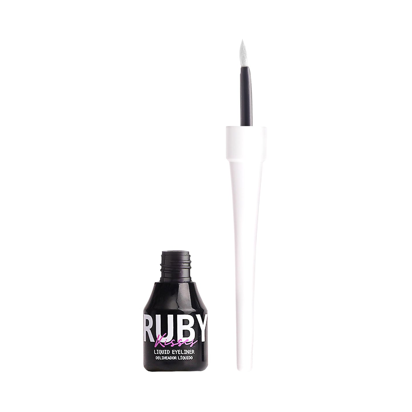 Ruby Kisses Classic Liquid Eyeliner, Smudgeproof Long Lasting Eye Makeup with Felt-Tip Applicator (1 PACK, White)