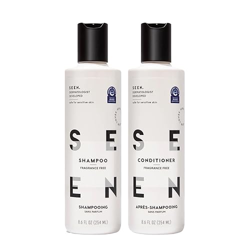 SEEN Shampoo & Conditioner Bundle, Fragrance-Free - Non-Comedogenic Hair Care Set, Dermatologist-Developed, Safe for Sensitive, Eczema & Acne-Prone