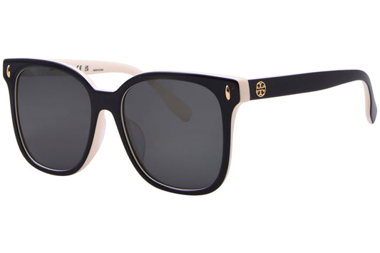 Tory Burch TY7203U 198887 Sunglasses Women's Black/Ivory/Grey Square Shape 53mm