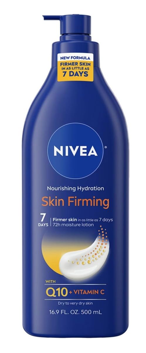 NIVEA Lotion Nourishing Skin Firming 16.9 Ounce Pump (500ml) (3 Pack)