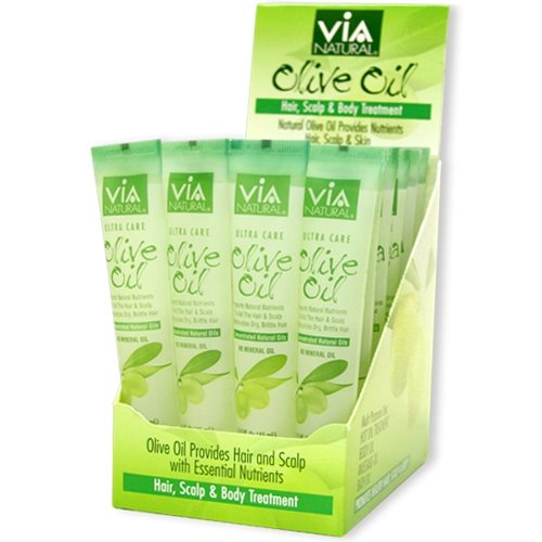 Via Natural Ultra Care Olive Oil Concentrated Natural Oil 1.5oz - Imparts Natural Nutrients To Aid The Hair & Scalp Moisturizes Dry, Brittle Hair - 6