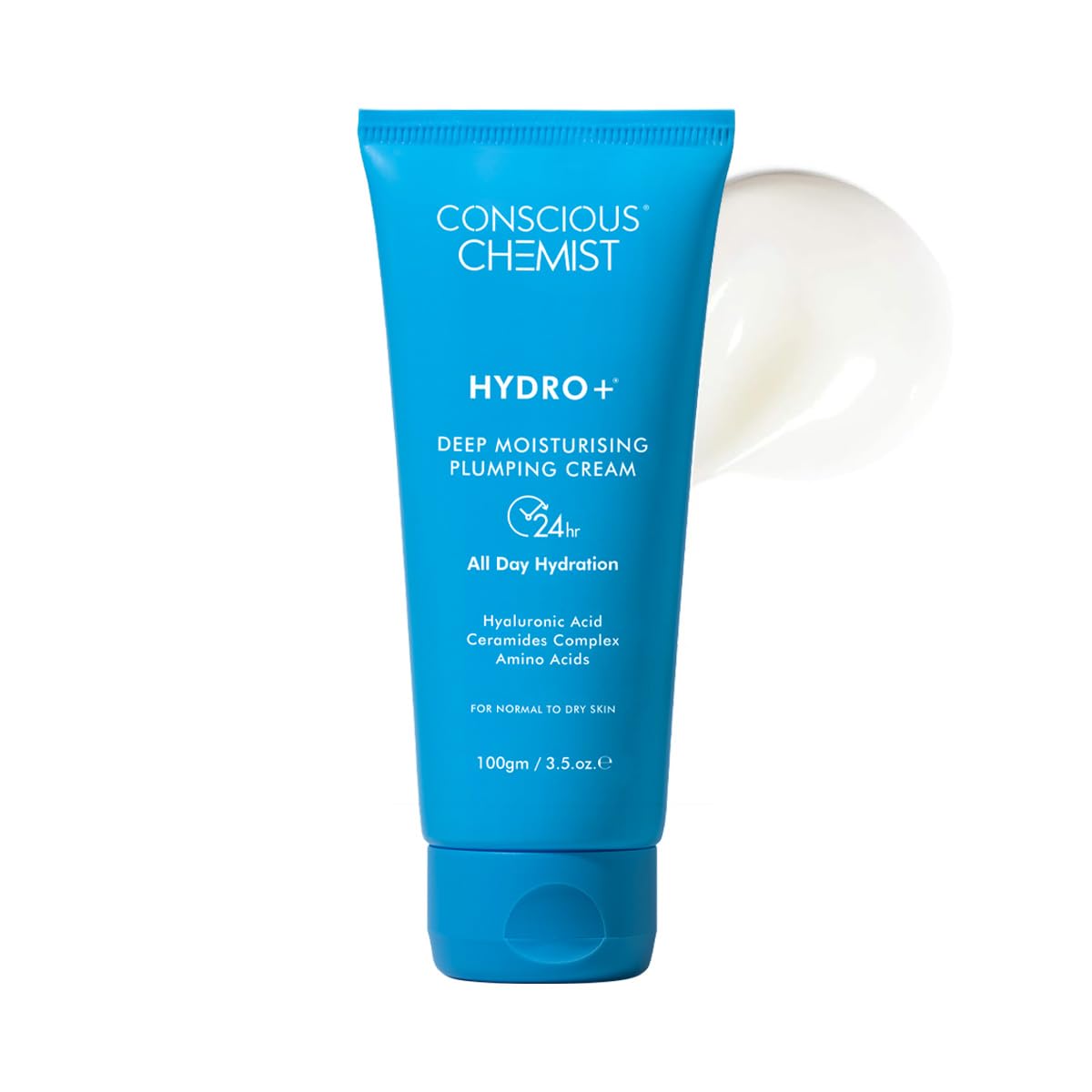 Conscious Chemist™ Hyaluronic Acid Face Gel with Ceramides | Lightweight Gel Cream| Plumps & Hydrates | For Dull & Dehydrated Skin | Fragrance Free