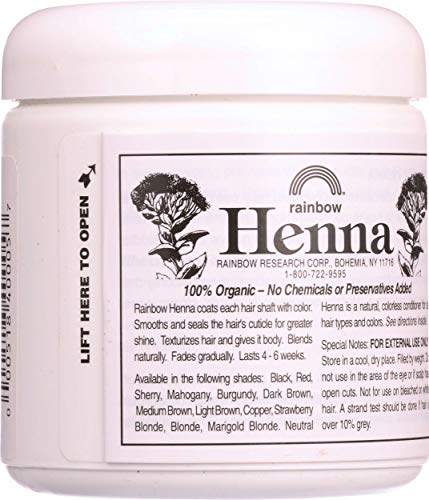 Rainbow Research Henna Hair Color and Conditioner Persian, Copper Red, 4 Fluid Ounce