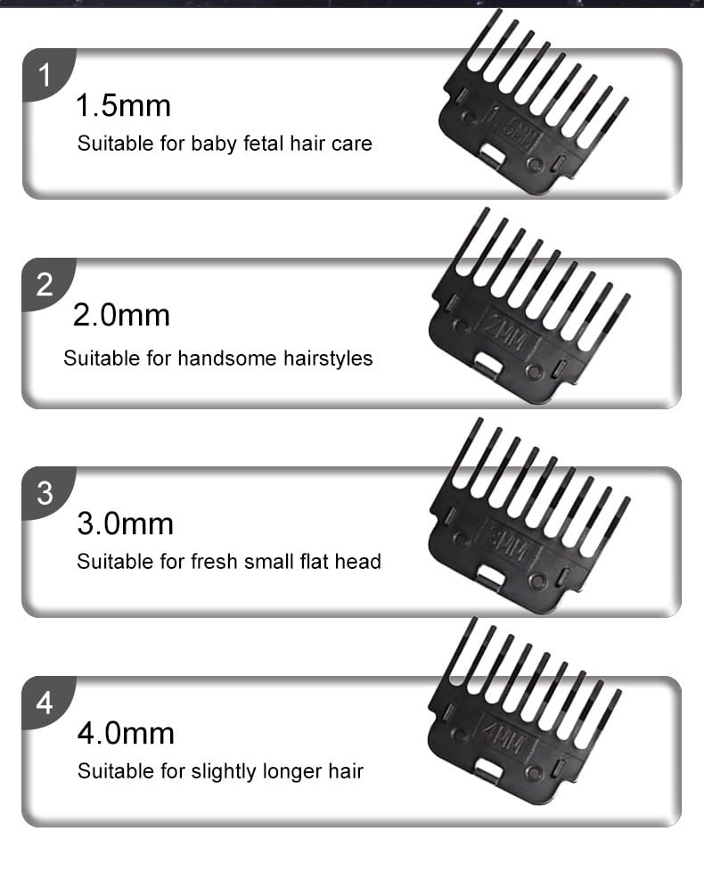QDKVTNDJZ Hair Clippers for Men, Professional Cordless Beard Trimmer with Power Motor & Smart LCD, Quiet Hair Trimmer, Perfect for Kids, Bearded Men Beauty and Personal Care QDKVTNDJZ