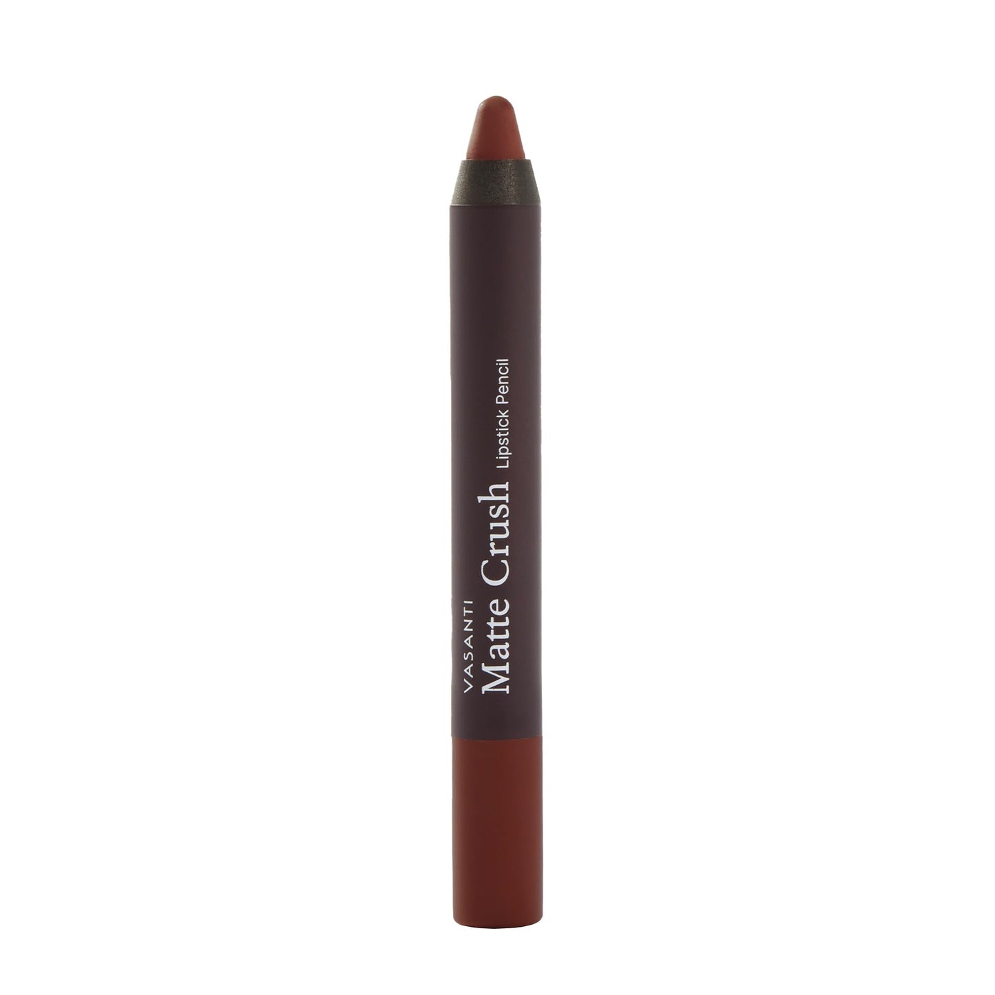 VASANTI Matte Crush Lipstick Pencil (Brownie Bite) | Long-Lasting, Water-Resistant Lip Liner Pencil that Won’t Smudge | Highly Pigmented, Soft Matte