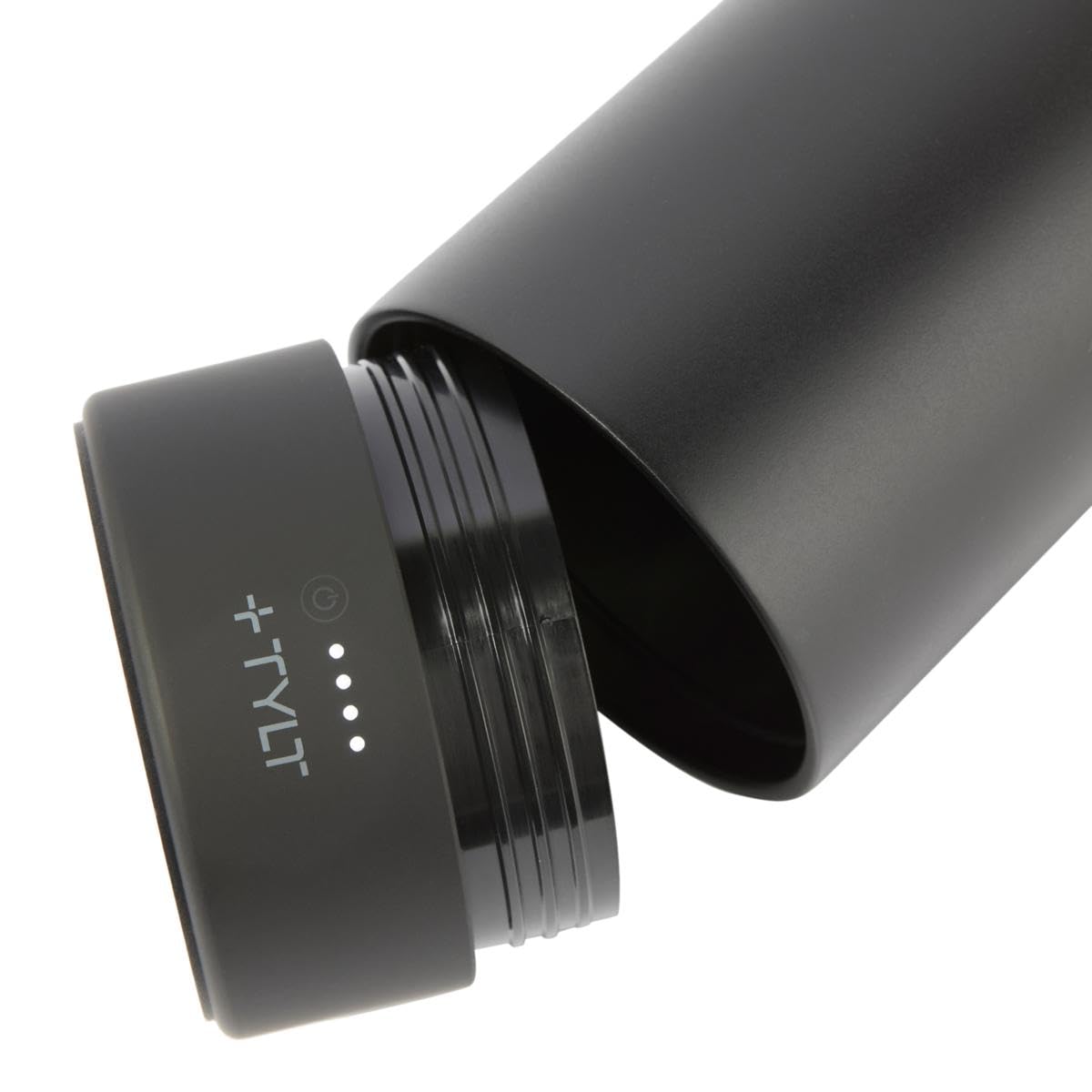 TYLT Power Bottle 2.0 24oz Stainless Steel Wide Mouth Water Bottle Removable 5700mAh Magnetic Portable Power Bank Dishwasher Safe Cup Holder