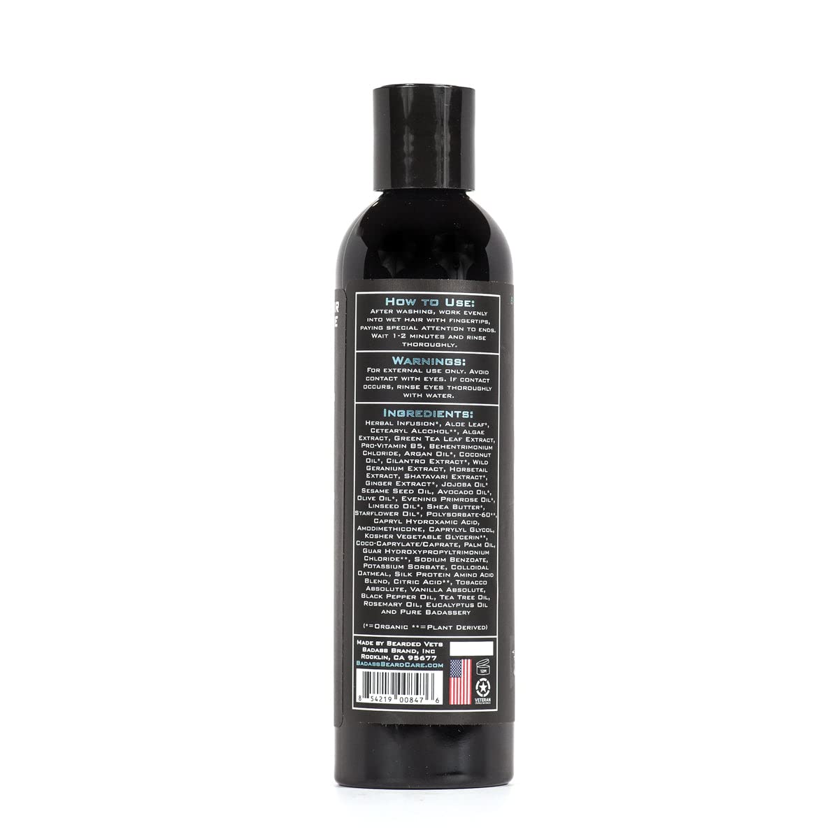 Badass Beard Care Beard Conditioner For Men - THE OUTLAW, 8oz - Made of Natural Ingredients for A Healthy, Soft, & Itch Free Beard and Mustache