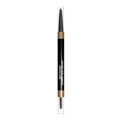 Revlon Colorstay Eyebrow Pencil Creator with Powder & Spoolie Brush to Fill, Define, Sculpt, Shape & Diffuse Perfect Brows, Graphite (645) 0.23 oz