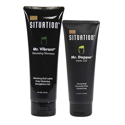 Hair Situation Mr. Dapper Matte Look - Extra Strong Firm Hold Hair, Anti-Humidity Shield. Mr. Vibrant Volumizing Shampoo for Thinning and Receding
