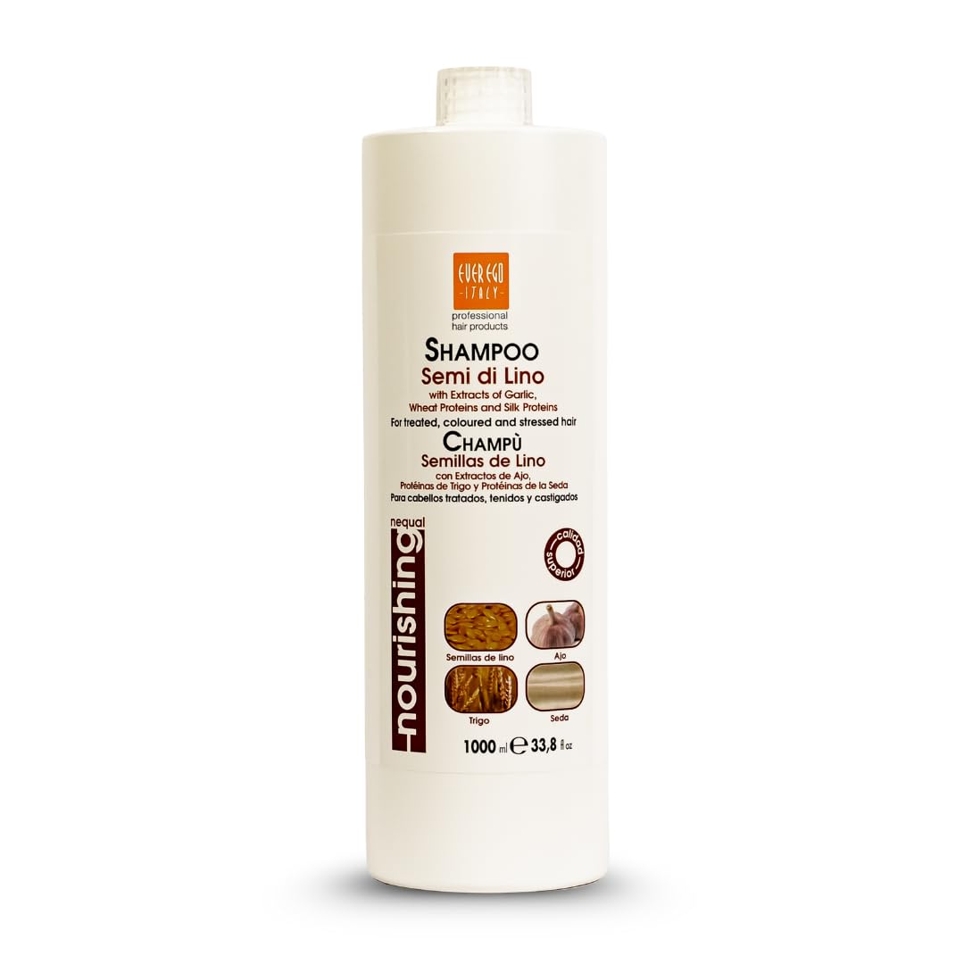 Ever Ego Semi De Lino Shampoo 33.8oz + Conditioner 33.8oz + Fluid 3.38oz