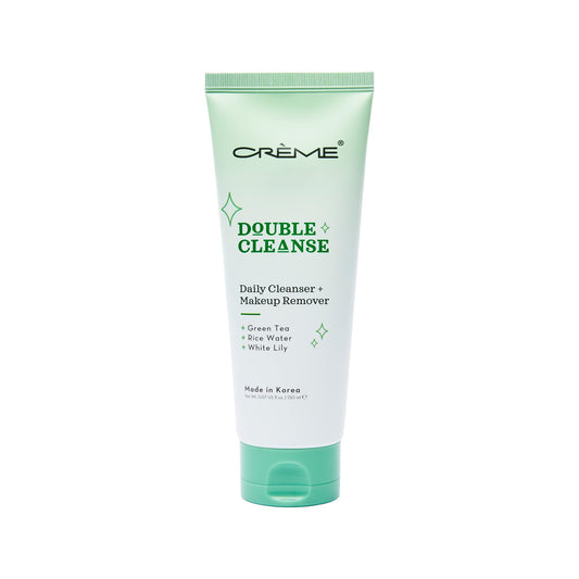The Crème Shop Korean Skincare Double Cleanse 2-In-1 Green Tea Face Wash, Brightening Treatment, Acne Treatment, Calms Redness, Cleanses Pores, Makeup