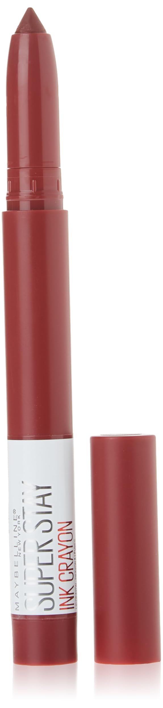 Maybelline Super Stay Ink Crayon Lipstick Makeup, Precision Tip Matte Lip Crayon with Built-in Sharpener, Longwear Up To 8Hrs, Make It Happen, Berry
