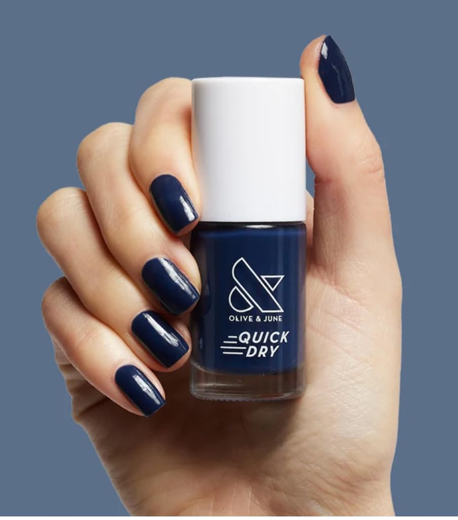 Olive & June Quick Drying Nail Polish, Suited, Midnight Blue, 0.3 fl oz Beauty & Personal Care Olive & June