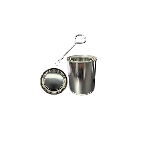 Blysk Empty Metal Cans with Lids - 16 oz/Pint Size, Unlined, Airtight Seal, Can Opener Included 6 Pack