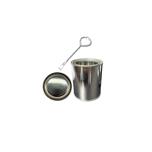 Blysk Empty Metal Cans with Lids - 16 oz/Pint Size, Unlined, Airtight Seal, Can Opener Included 6 Pack