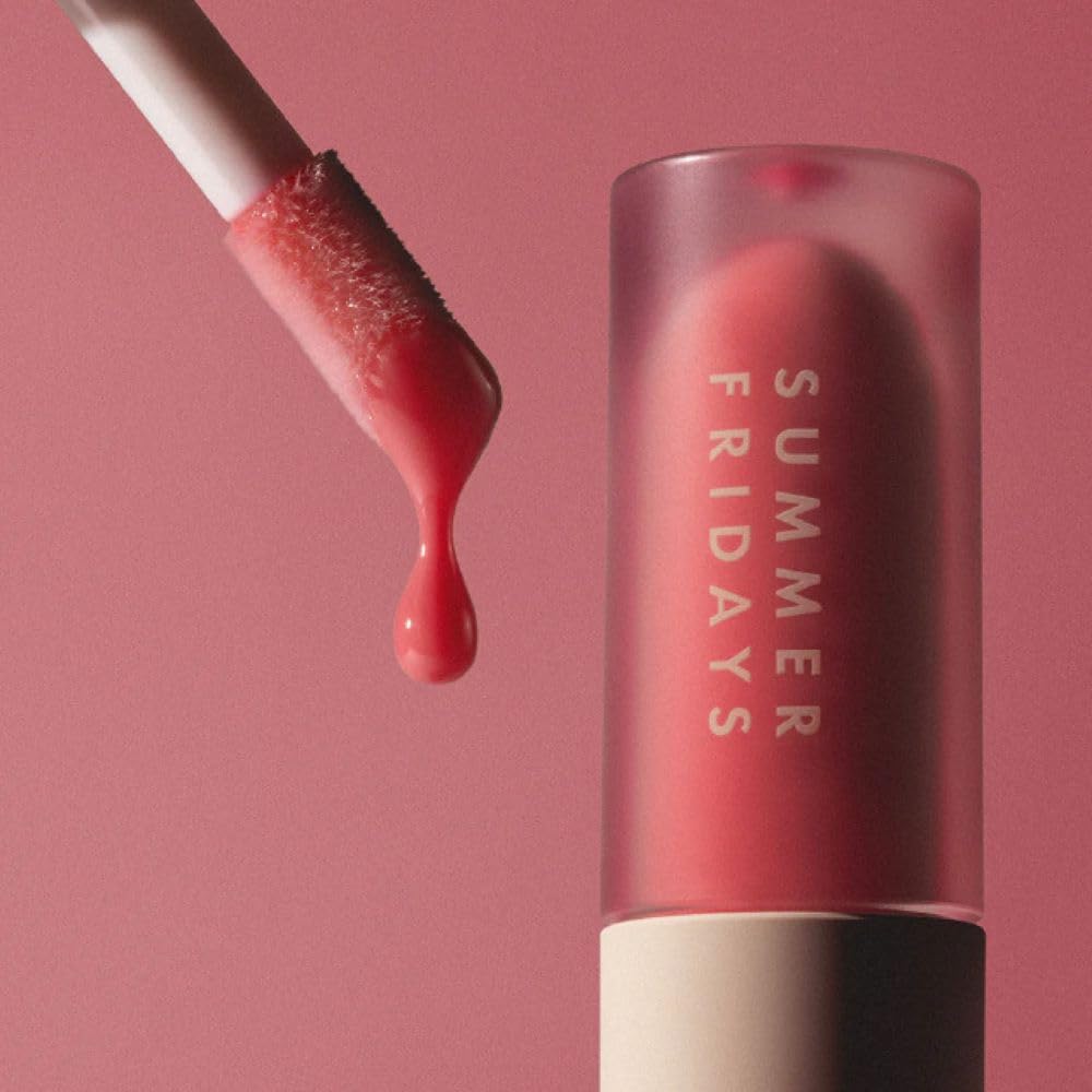 Summer Fridays Dream Lip Oil - Hydrating Tinted Lip Gloss Oil - Non-Sticky Formula with Skincare Benefits for Long-Lasting Softness + Shine -