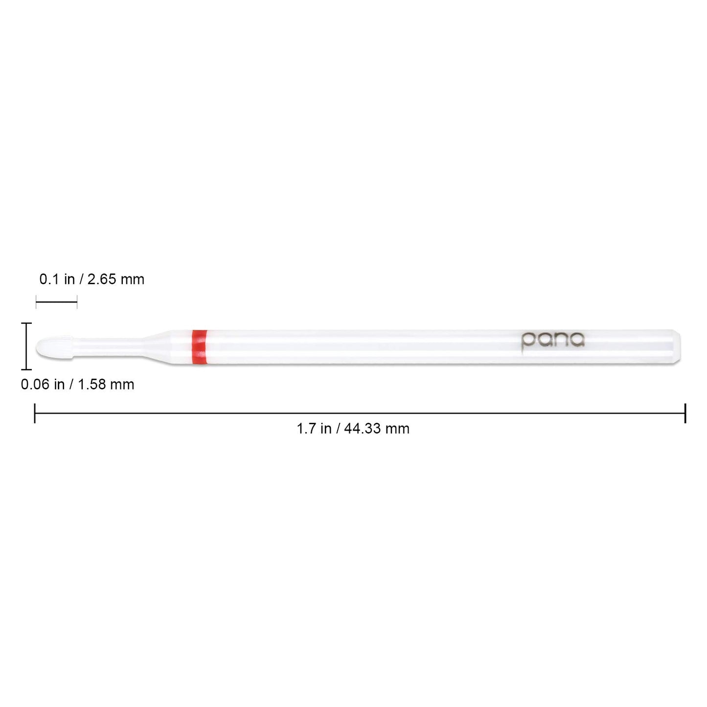 PANA 3/32" Cuticle Clean White Ceramic Nail Carbide Bit (Grit: Fine - F)