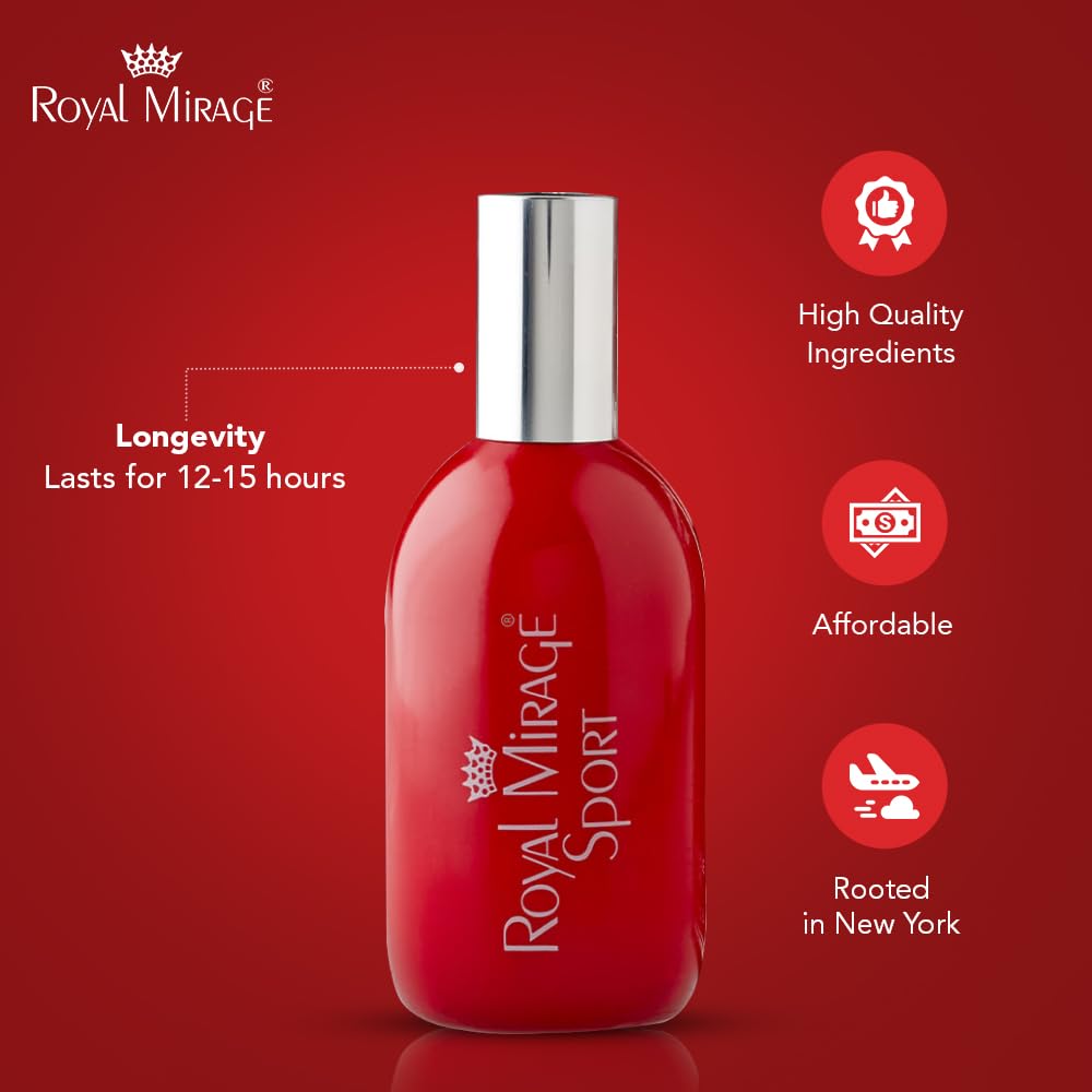 Royal Mirage Sport Eau de Cologne - Unique Fresh Green & Floral Fragrance Spray - 120ml (4 oz) Long-Lasting EDC - Authentic Heritage Scent Beauty & Personal Care Royal Mirage