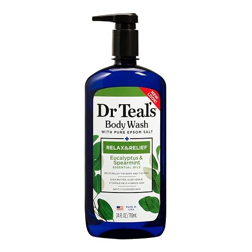 Dr Teal's Ultra Moisturizing Body Wash Relax and Relief with Eucalyptus Spearmint, 24 Fluid Ounce