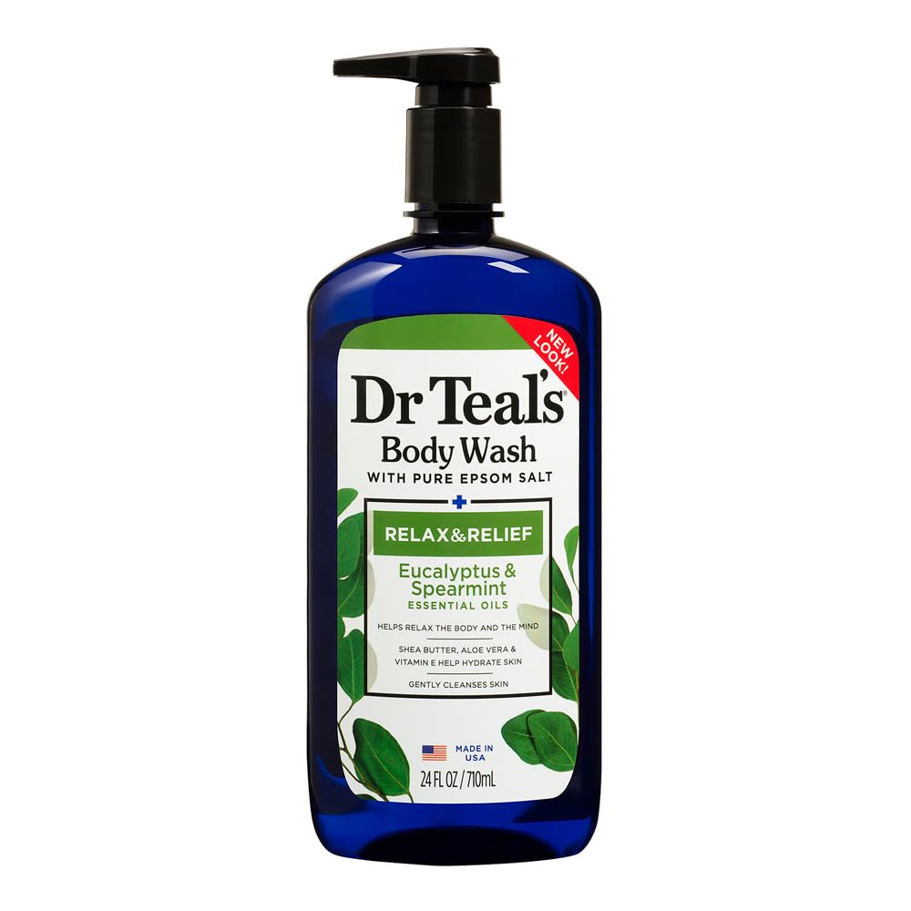 Dr Teal's Ultra Moisturizing Body Wash Relax and Relief with Eucalyptus Spearmint, 24 Fluid Ounce