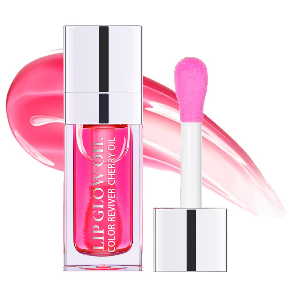 Fovcos Hydrating Lip Glow Oil, Moisturizing Lip Glow Oil, Lip Plumper Gloss, Transparent Lip Gloss, Lip Oil, Plumping Lip Oil, Lip Balm, Tinted Lip