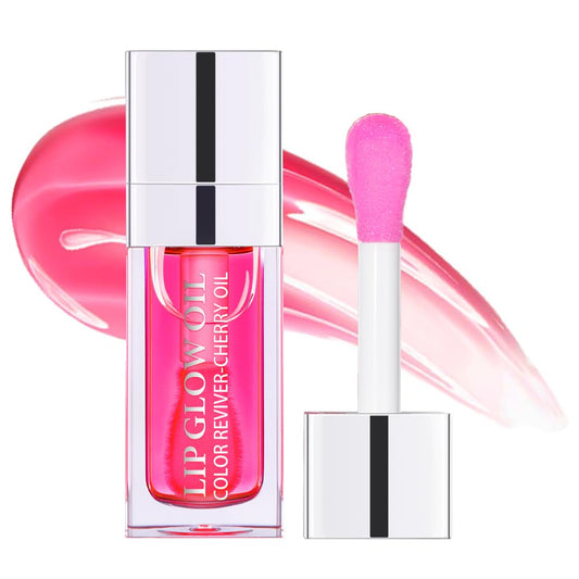 Fovcos Hydrating Lip Glow Oil, Moisturizing Lip Glow Oil, Lip Plumper Gloss, Transparent Lip Gloss, Lip Oil, Plumping Lip Oil, Lip Balm, Tinted Lip