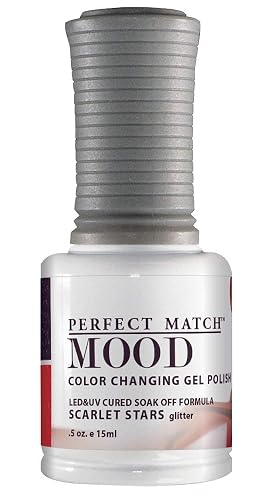 LeChat Perfect Match Mood Gel Polish, Scarlet Stars, 0.5 Fl Oz (MPMG13) Beauty & Personal Care LECHAT