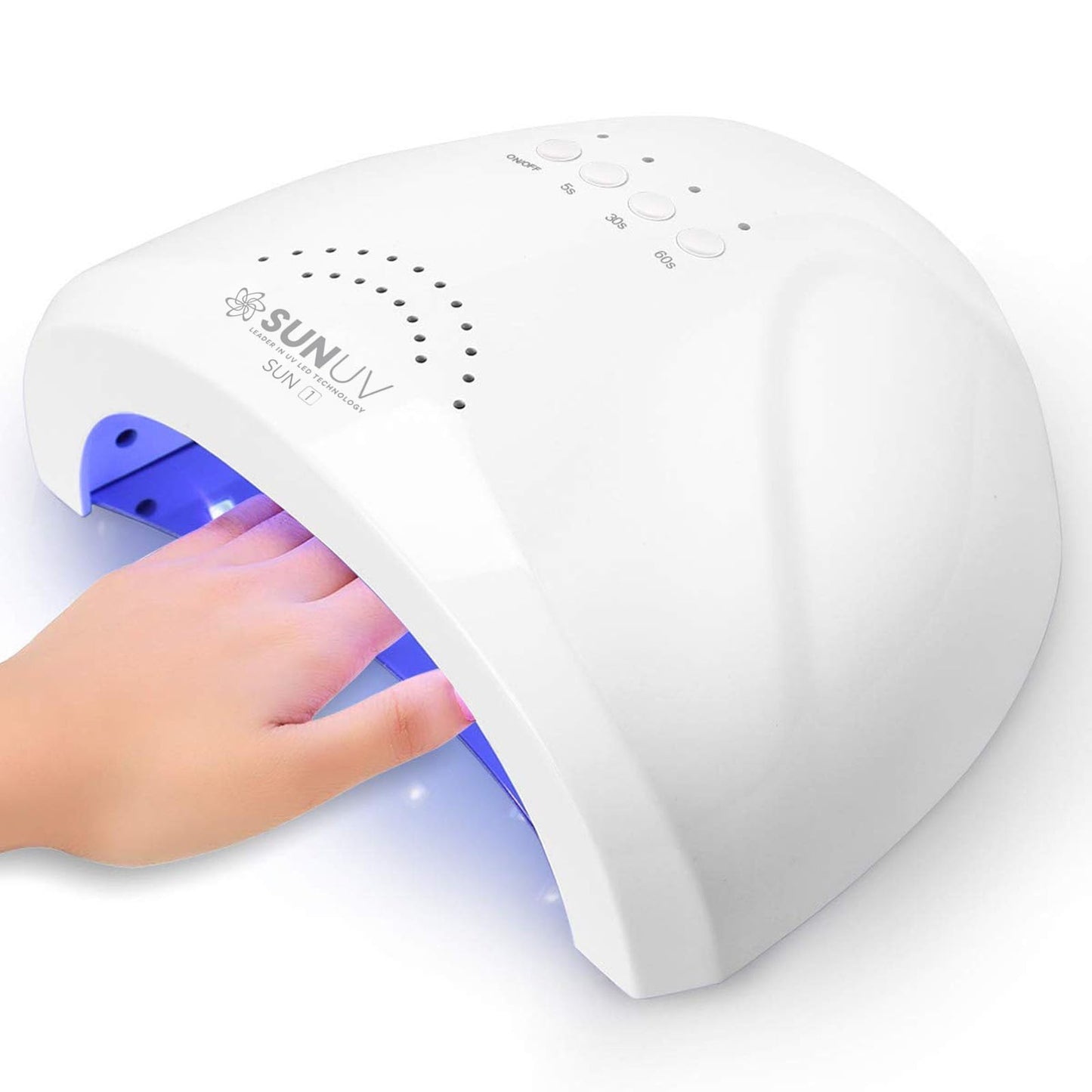 SUNUV UV LED Nail Lamp, Gel Light for Nail Polish UV Dryer with 3 Timers SUNone White Beauty and Personal Care SUNUV Default Title