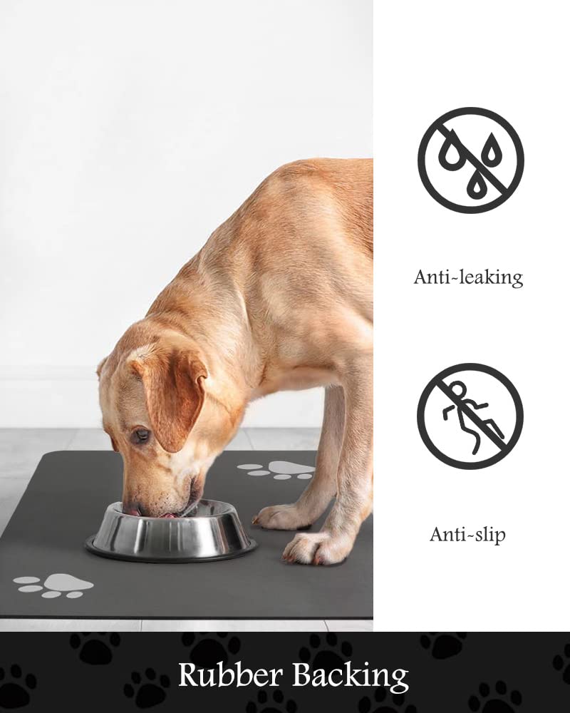 Pet Feeding Mat – Absorbent, Quick Dry Dog Food & Water Bowl Mat, No-Stain Pet Supplies for Messy Drinkers