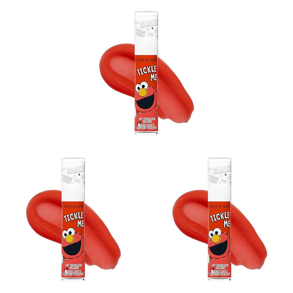 wet n wild Sesame Street Happy To Be Me Lip Gloss, Hydrating Jojoba Oils & Vitamin E, Lightly Tinted with Mirror-Like Shine, Cruelty-Free - Fun-Sized