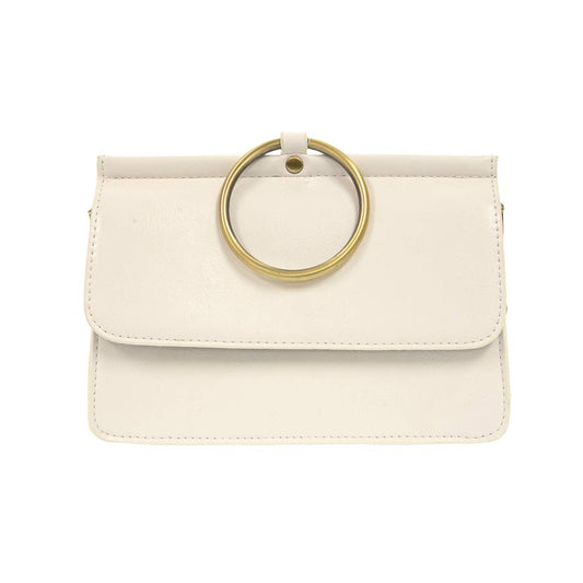 Joy Susan Women's Aria Ring Crossbody Handbag Purse Bag - White
