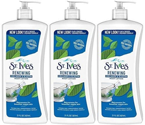 St. Ives Skin Renewing Body Lotion Collagen Elastin 21 oz(Pack of 3)