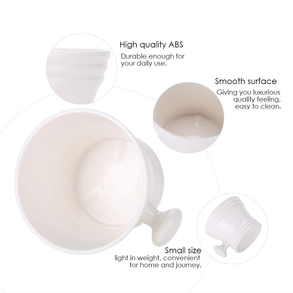 2 Colors Plastic Shaving Soap Bowl Foam Shaving Soap Cream Bowl with little handle Shaving Bowl for Men, Traditional Wet Shaving Factory Shaving Mug Beauty and Personal Care Clina