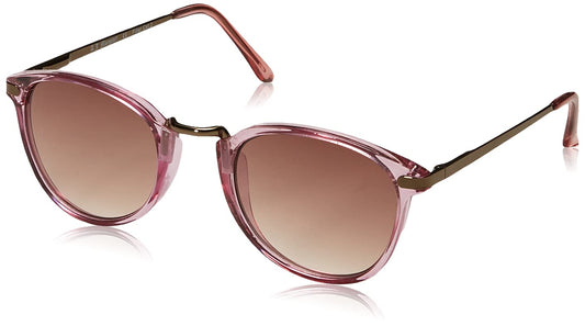 A.J. Morgan Women's Castro Round Sunglasses, Crystal Light Pink, 49 mm