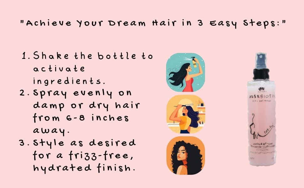 On Natural Curl-N-Wavy 3-in-1 Curl Definer (8 OZ, Rose Biotin)