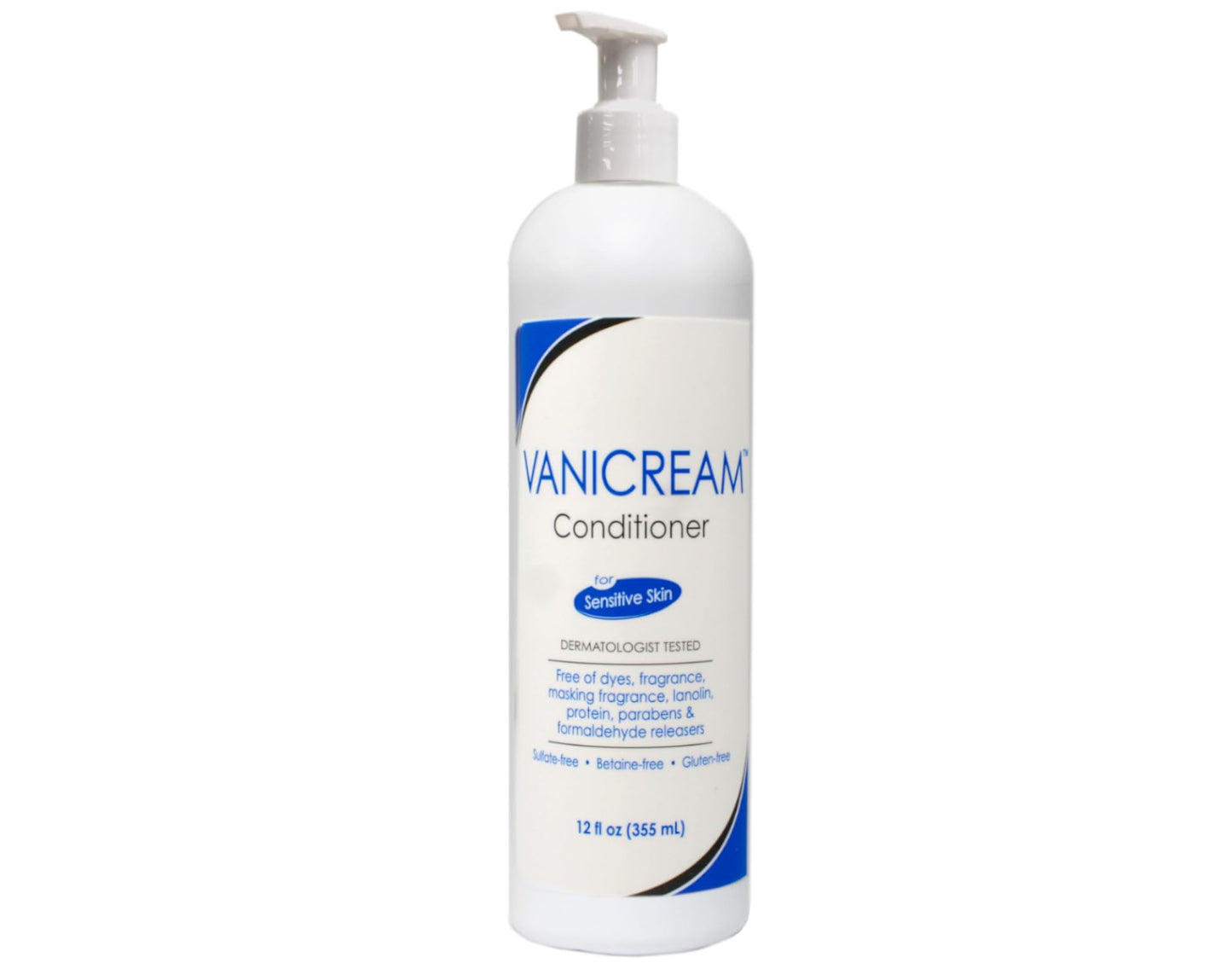 Vanicream Conditioner for Sensitive Skin, Free of Dyes, Fragrance, Lanolin, Parabens and Formaldehyde Releasers, Dermatologist Tested, 12 fl oz (Pack