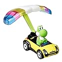 Hot Wheels 1:64 Mario Kart - Yoshi in Standard Kart with Parafoil Die Cast