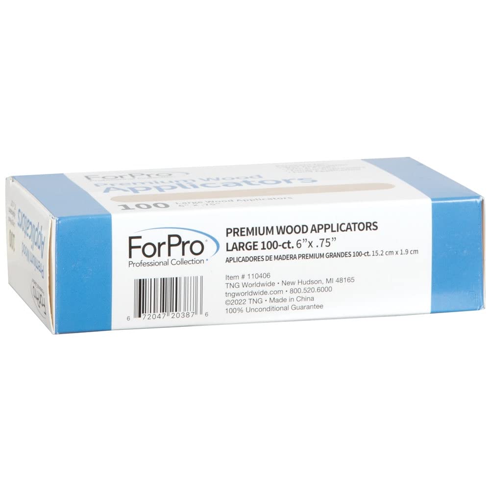 ForPro Professional Collection Premium Wood Applicators, Non-Sterile, Hair Removal Waxing Sticks, Large, 6” L x .75” W, 100-Count (Pack of 6) Beauty and Personal Care ForPro Professional Collection