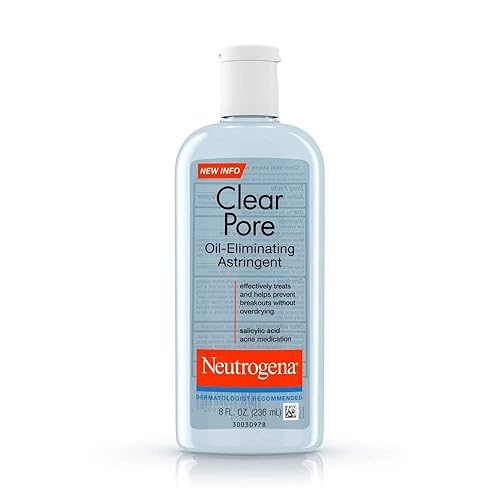 Neutrogena Clear Pore Oil-Eliminating Astringent with Salicylic Acid, Pore Clearing Treatment for Acne-Prone Skin, 8 fl. oz (Pack of 2)
