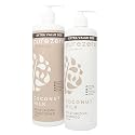 Purezero 20 Oz Value Pack Coconut Milk Shampoo & Conditioner Set, Bulk Pack, Intense Hydration & Increase Shine, Fight Dandruff & Frizz, Zero