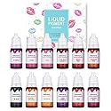 BONNIE CHOICE 12 Colors Liquid Lip Gloss Pigment Set, DIY Lipstick Liquid Pigment for Set Making Lip Gloss, DIY Lip Cosmetic Dye, Edible Coloring Pure