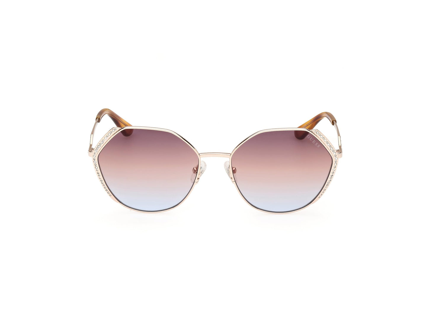 GUESS Geometric Stone Sunglasses