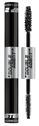 Palladio Double Agent Lash Extender Undercover Fiber Booster Mascara, dual lash system, increase eyelash length and volume, boost lashes for a bold