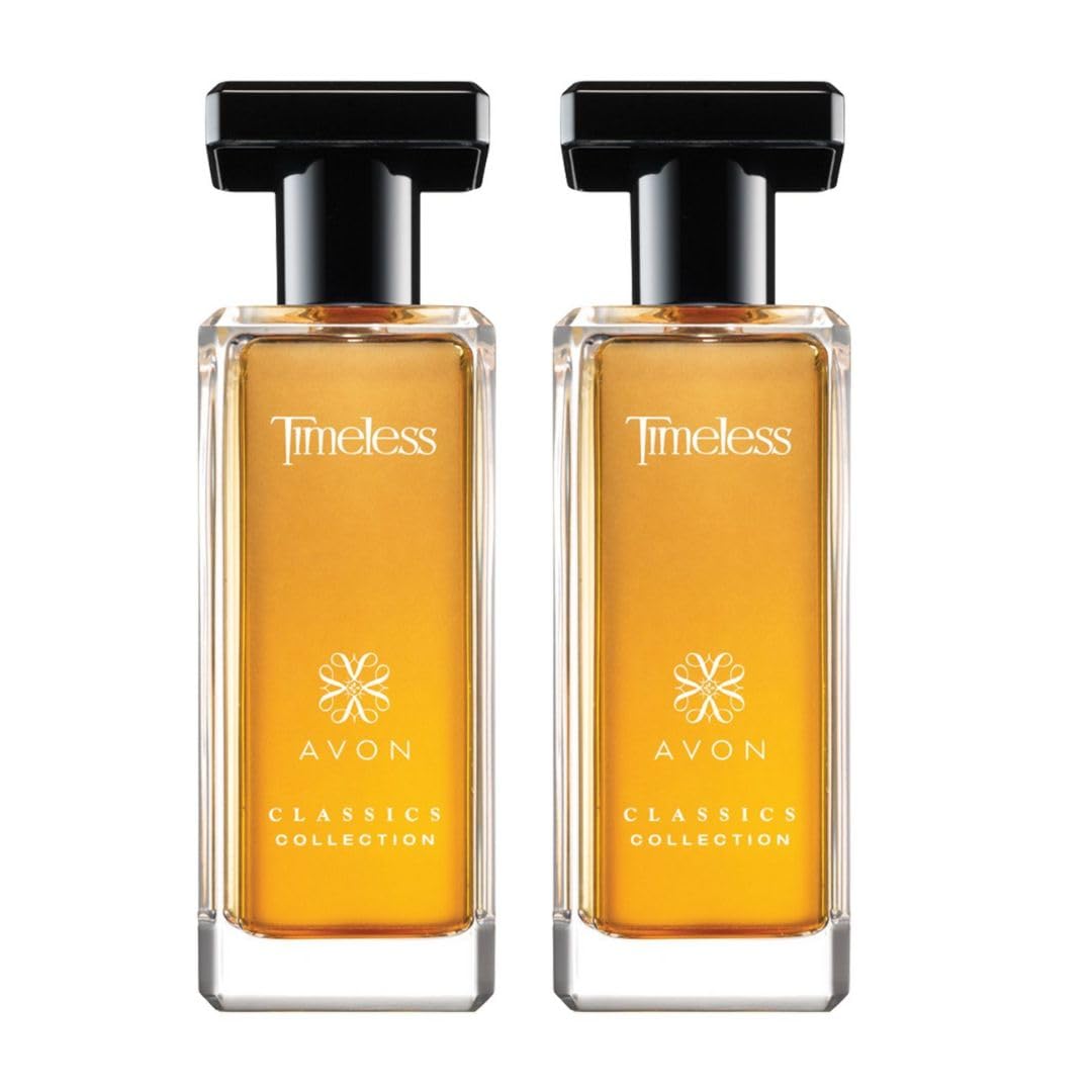 AVON Classics Timeless Cologne Spray 1.7 fl. oz, Pack of 2 Perfume for Women - Soft Floral Clean Scent Perfume with Jasmine, Cardamom & Patchouli