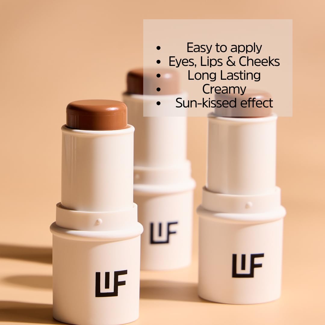 LIF Cosmetics Velvet Stick Bronzer - Multitasking Cream Bronzer Stick for Face, Eyes & Lips | Lightweight, Glide-On Warmth for Sun-Kissed Radiance