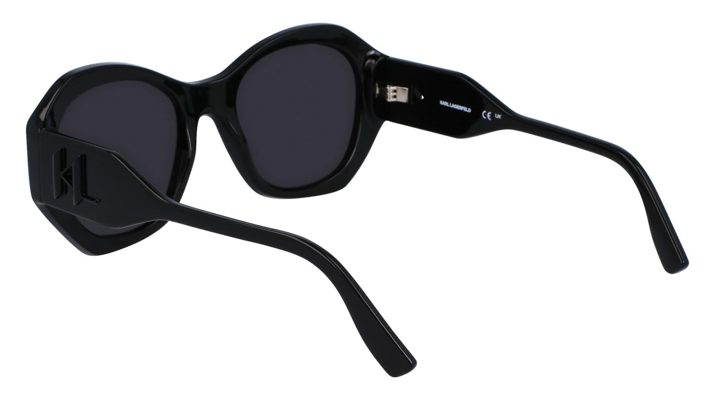 KARL LAGERFELD Women's Sunglasses KL6146S - Black with Solid Grey Lens