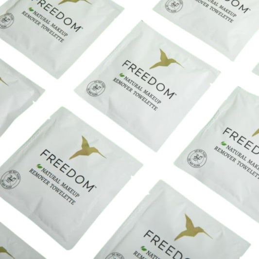 Freedom Makeup Remover Wipes for Face, Individually Wrapped - Unscented & Sustainable, For Sensitive Skin, All Natural Ingredients & Essential Oils (1 Beauty & Personal Care Freedom