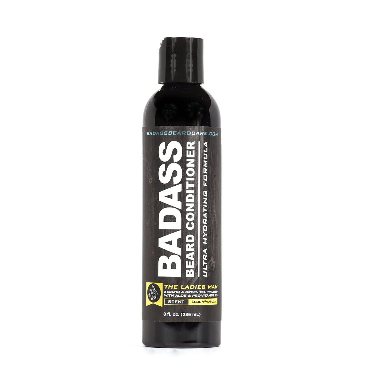 Badass Beard Care Beard Conditioner For Men - THE LADIES MAN, 8oz - Made of Natural Ingredients for A Healthy, Soft, & Itch Free Beard and Mustache